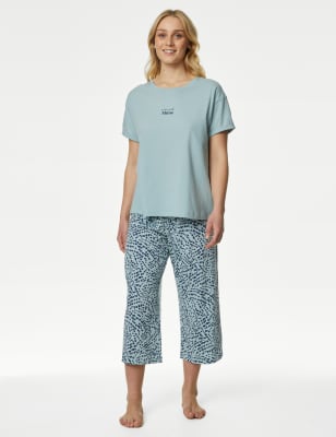 

M&S Collection Pijama pesquero de algodónWomens - Dusted Mint, Dusted Mint