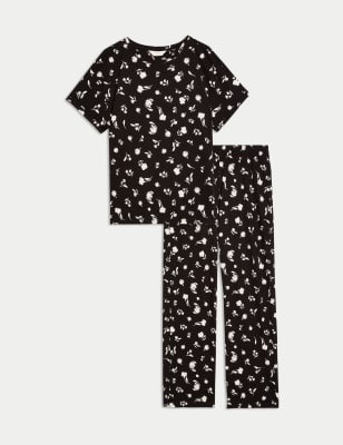 

Womens M&S Collection Pure Cotton Print Pyjama Set - White Mix, White Mix