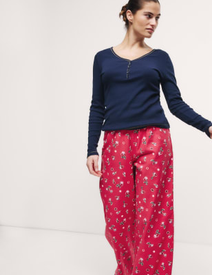 

Womens M&S Collection Pure Cotton Printed Pyjama Set - Navy, Navy