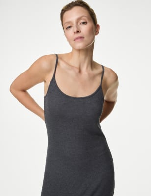 

Womens M&S Collection Ribbed Strappy Nightdress - Charcoal, Charcoal