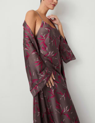 

Womens Rosie Satin Floral Nightdress - Brown Mix, Brown Mix