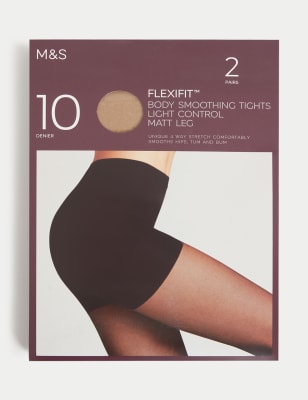

Womens M&S Collection 2pk Flexifit™ 10 Denier Light Control Sheer Tights, Rose Quartz