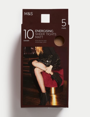 

Womens M&S Collection 5pk 10 Denier Energising Matt Tights, Rose Quartz