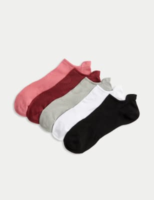 

Goodmove Pack de 5 pares de calcetines Trainer Liners™Womens - Pink Mix, Pink Mix