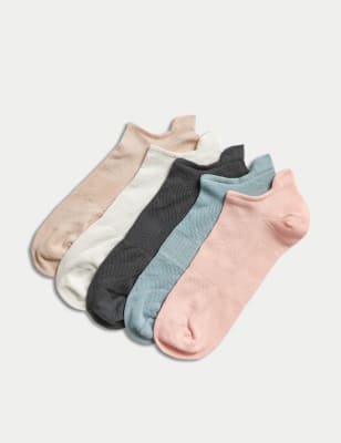 

Goodmove Pack de 5 pares de calcetines Trainer Liners™ sin costuras por los dedosWomens - Natural Mix, Natural Mix