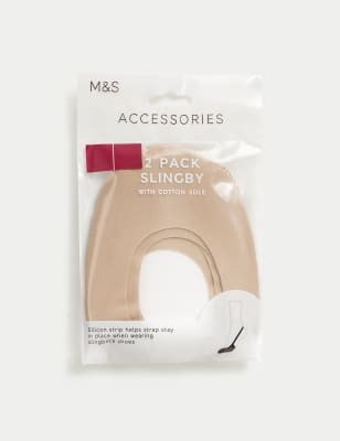 

Womens M&S Collection 2pk Cotton Blend Slingbies - Opaline, Opaline