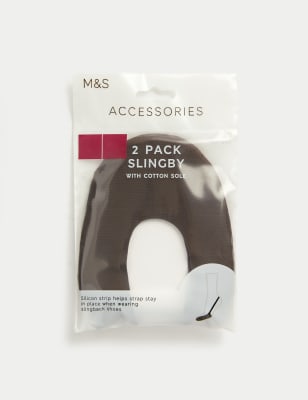 

Womens M&S Collection 2pk Cotton Blend Slingbies - Rich Quartz, Rich Quartz