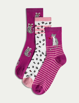 

Womens M&S Collection 3pk Sumptuously Soft™ Ankle High Socks - Pink Mix, Pink Mix