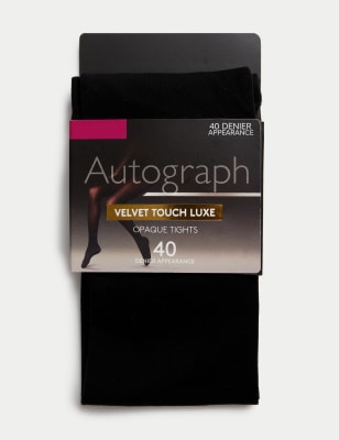 

Womens Autograph 40 Denier Velvet Touch Luxe Tights, Black