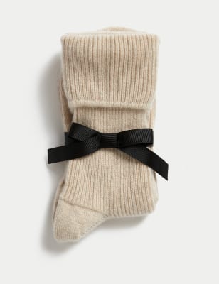 

Womens Autograph Pure Cashmere Socks, Light Camel