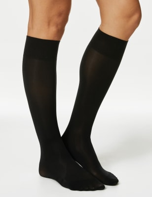 

Womens Autograph 2pk Silky Soft Knee Highs - Black, Black