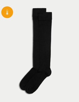 

Womens M&S Collection 2pk Thermal Heatgen™ Seamless Toes Knee High Socks - Black, Black