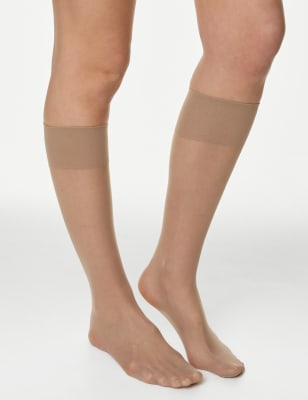 

Womens Autograph 4er-Pack laufmaschensichere Kniestrümpfe (10 den) - Pale Opaline, Pale Opaline