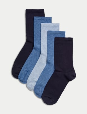 

Womens M&S Collection 5er-Pack knöchelhohe Sumptuously Soft™-Socken - Navy Mix, Navy Mix