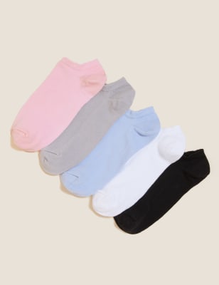 

Womens M&S Collection 5pk Cotton Rich Trainer Liner Socks™ - Light Pink Mix, Light Pink Mix