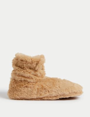 

Womens M&S Collection Faux Fur Spencer Bear™ Slipper Boots - Brown, Brown