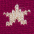 Fleece Lined Star Print Slipper Socks, MAGENTA, swatch
