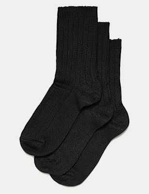 

M&S Collection Pack de 3 pares de calcetines tobilleros térmicos Sumptuously Soft™Womens - Black, Black