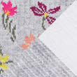 3pk Cotton Blend Floral Ankle High Socks, GREY MIX, swatch