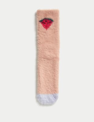 

Womens M&S Collection Cosy Watermelon Slipper Socks - Pink Mix, Pink Mix