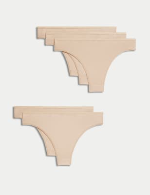 

Womens M&S Collection 5pk No VPL Cotton Modal Brazilian Knickers - Rose Quartz, Rose Quartz