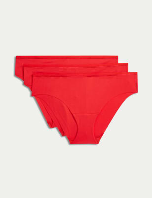 

Womens Body by M&S 3pk No VPL Flexifit™ Brazilian Knickers - Red, Red