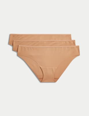 

Womens Body by M&S 3pk No VPL Flexifit™ Brazilian Knickers - Rich Amber, Rich Amber