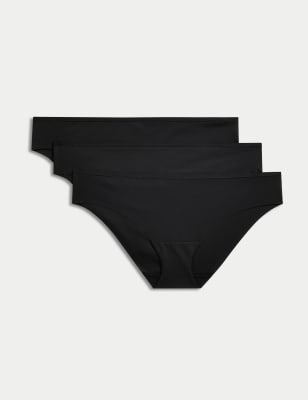 

Womens Body by M&S 3pk No VPL Flexifit™ Brazilian Knickers - Black, Black