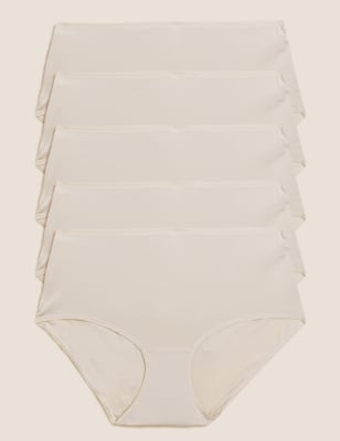

Womens M&S Collection 5er-Pack Mikrofaser-Hüftslips ohne sichtbare Abdrücke - Opaline, Opaline