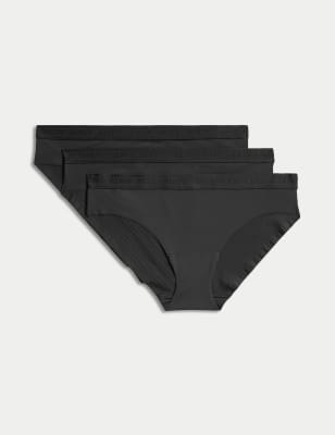 

Womens Body by M&S 3pk Body Define™ Brazilian Knickers - Black, Black