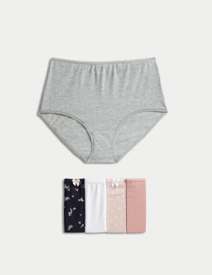 

M&S Collection Pack de 5 braguitas altas de Lycra® y algodónWomens - Soft Pink, Soft Pink