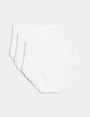 

Womens M&S Collection 3pk Cotton Rich Full Briefs - White, White