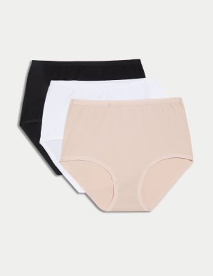 

Womens M&S Collection 3pk Cotton Rich Full Briefs - Opaline Mix, Opaline Mix