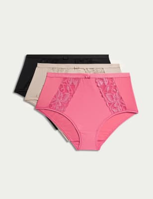 

Womens M&S Collection 3pk Wildblooms Full Briefs - Watermelon, Watermelon