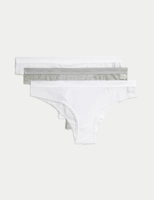 

Body by M&S Pack de 3 braguitas brasileñas de algodónWomens - White Mix, White Mix