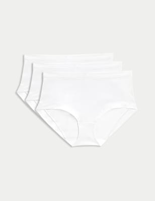 

Womens Body by M&S 3pk Flexifit™ Modal High Rise Shorts - White, White