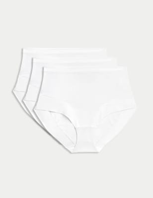 

Womens Body by M&S 3pk Flexifit™ Modal Full Briefs - White, White