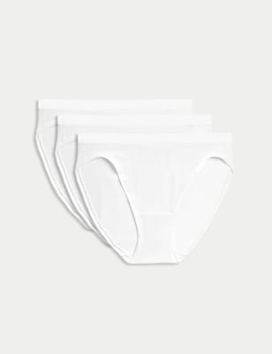 

Womens Body by M&S 3pk Flexifit™ Modal High Leg Knickers - White, White