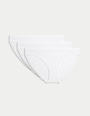 

Womens Body by M&S 3pk Flexifit™ Modal Bikini Knickers - White, White