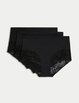 

Womens Body by M&S 3pk Body Soft™ Full Briefs - Black, Black