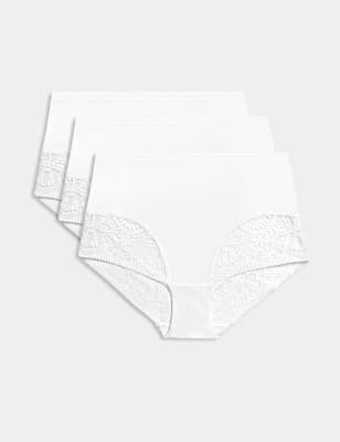 

Womens Body by M&S 3pk Body Soft™ Full Briefs - White, White