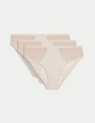 

Womens M&S Collection 3pk Body Soft™ High Leg Knickers - Opaline, Opaline