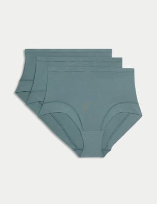 

Womens Body by M&S 3pk Flexifit™ Modal Full Briefs - Smokey Green, Smokey Green