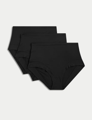 

Womens Body by M&S 3pk Flexifit™ Modal Full Briefs, Black