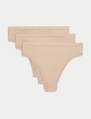 

Womens Body by M&S 3pk Flexifit™ Modal High Waisted Thongs - Rose Quartz, Rose Quartz