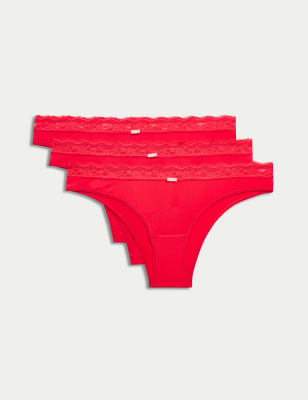 

Womens M&S Collection 3pk Brazilian Knickers - Tomato, Tomato