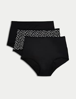 

Womens M&S Collection 3pk Heavy Absorbency Period Full Briefs - Black Mix, Black Mix