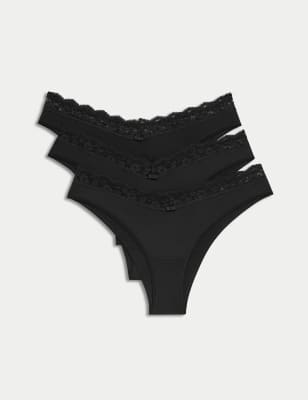 

Womens M&S Collection 3pk Miami Knickers - Black, Black