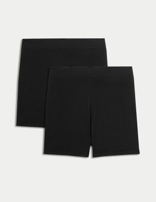 

Womens M&S Collection 2pk Modal Rich Knicker Sleep Shorts - Black, Black