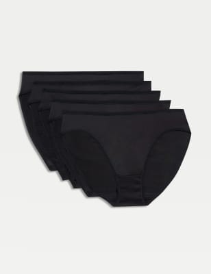 

M&S Collection Pack de 10 braguitas de microfibra de corte y talle altoWomens - Black, Black